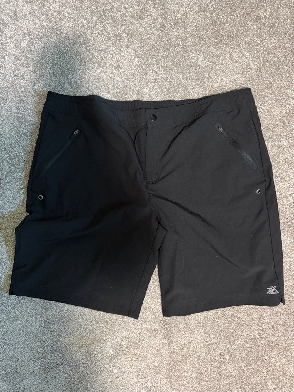 ZeroXposur Black Shorts with Grey Tag Detail